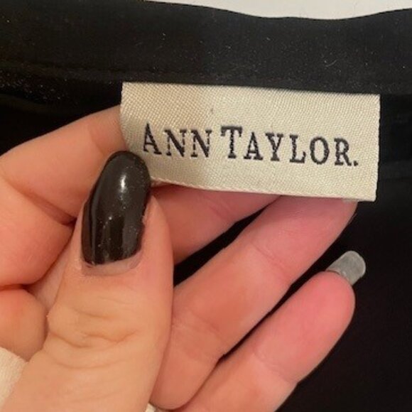 Ann Taylor Black & Tan Flowy Skirt – Sz 10 - Picture 10 of 11